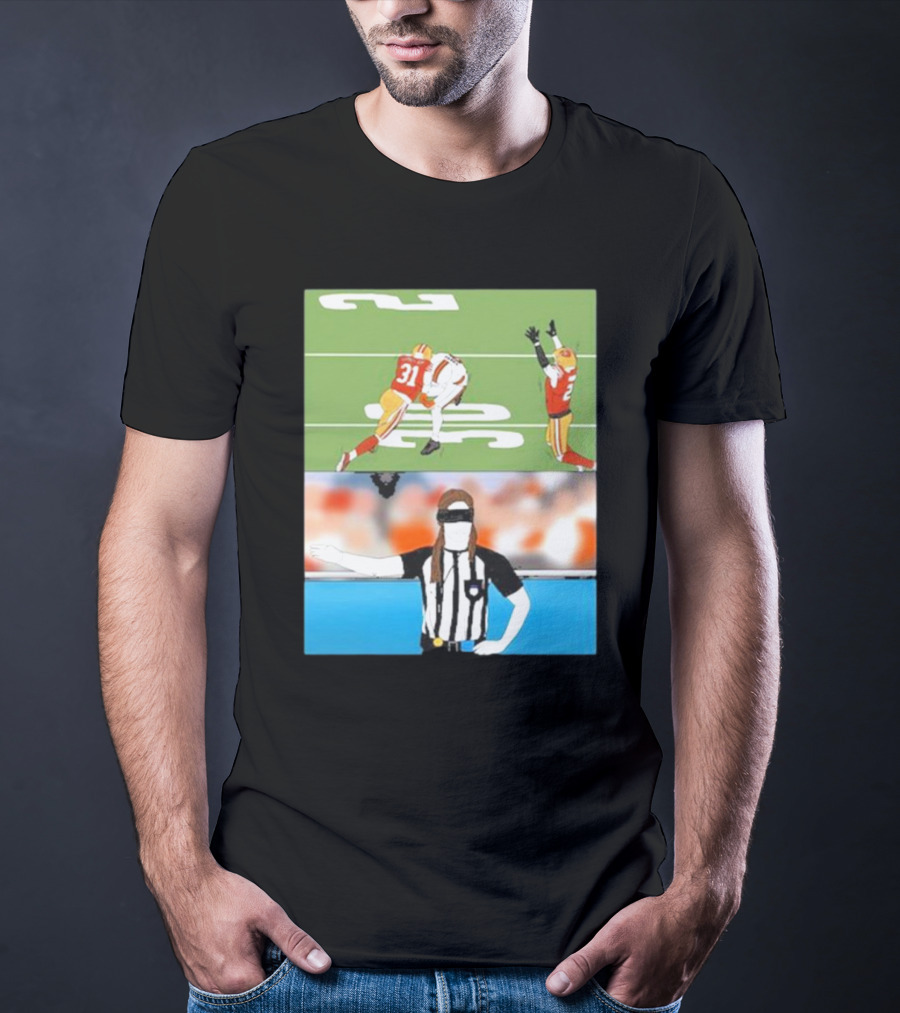 Rita Oak Day 40 Ref Box Blindfolded Referee Football Scene T-Shirt