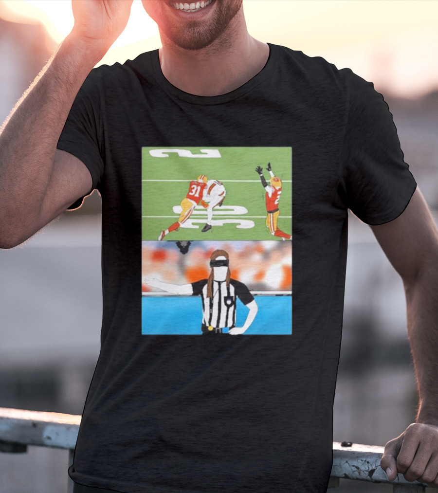 Rita Oak Day 40 Ref Box Blindfolded Referee Football Scene T-Shirt