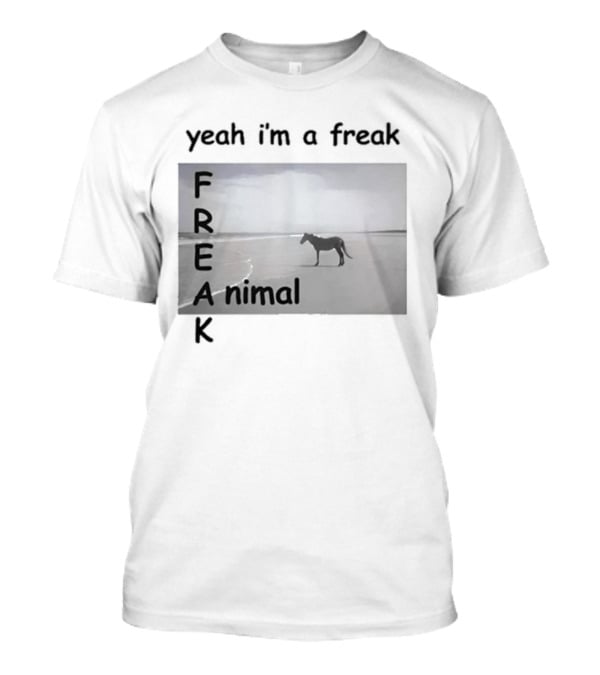Yeah I'm A Freak Animal Zebra Standing Alone In Serengeti Sunset T-Shirt