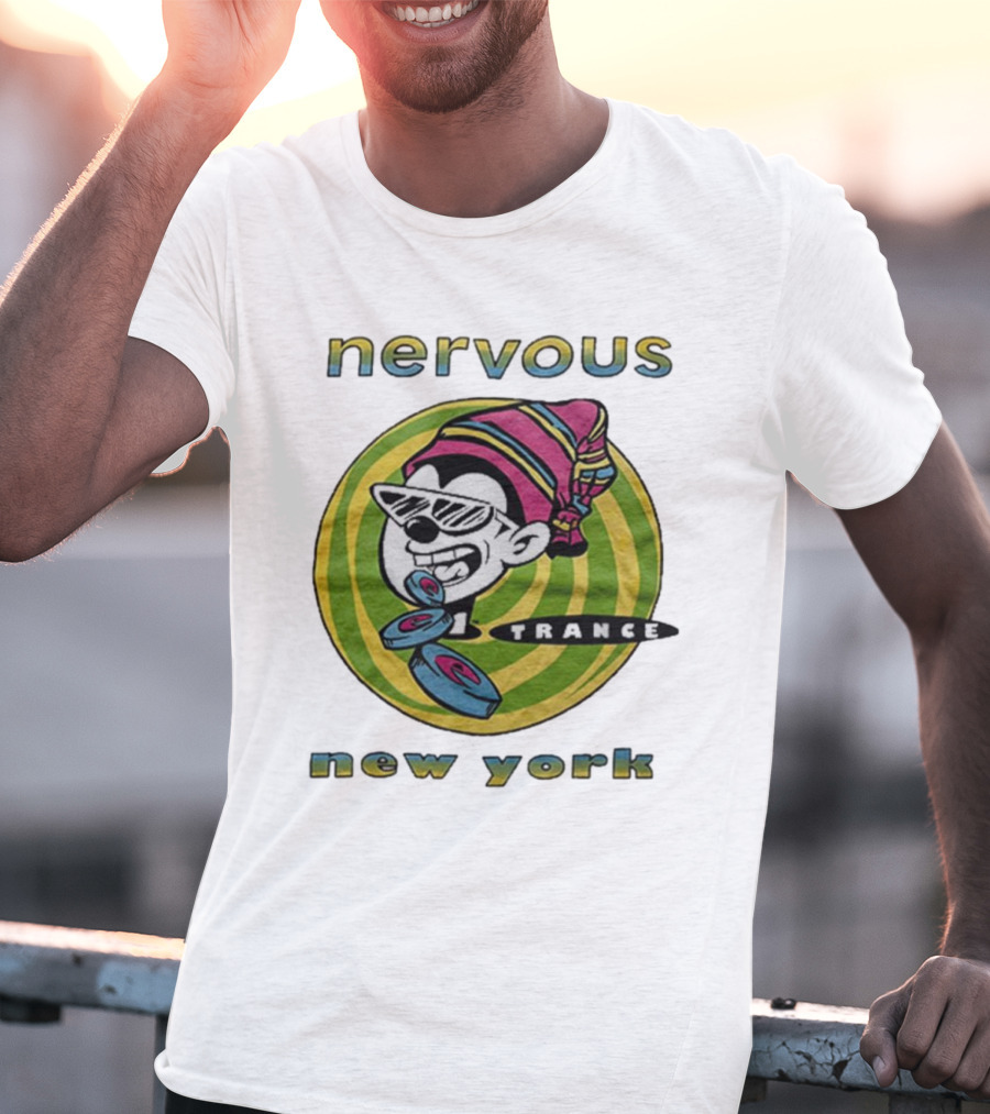 Nervous Trance New York Iconic Cartoon DJ T-Shirt