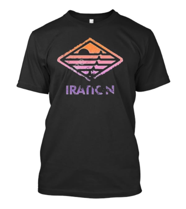Iration Summer Nights Pastel Sunset Diamond Motif T-Shirt