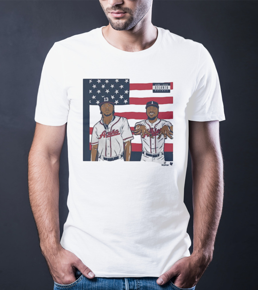 Outkast Stankonia Ronald Acuna Jr Ozzie Albies American Flag Baseball T-Shirt