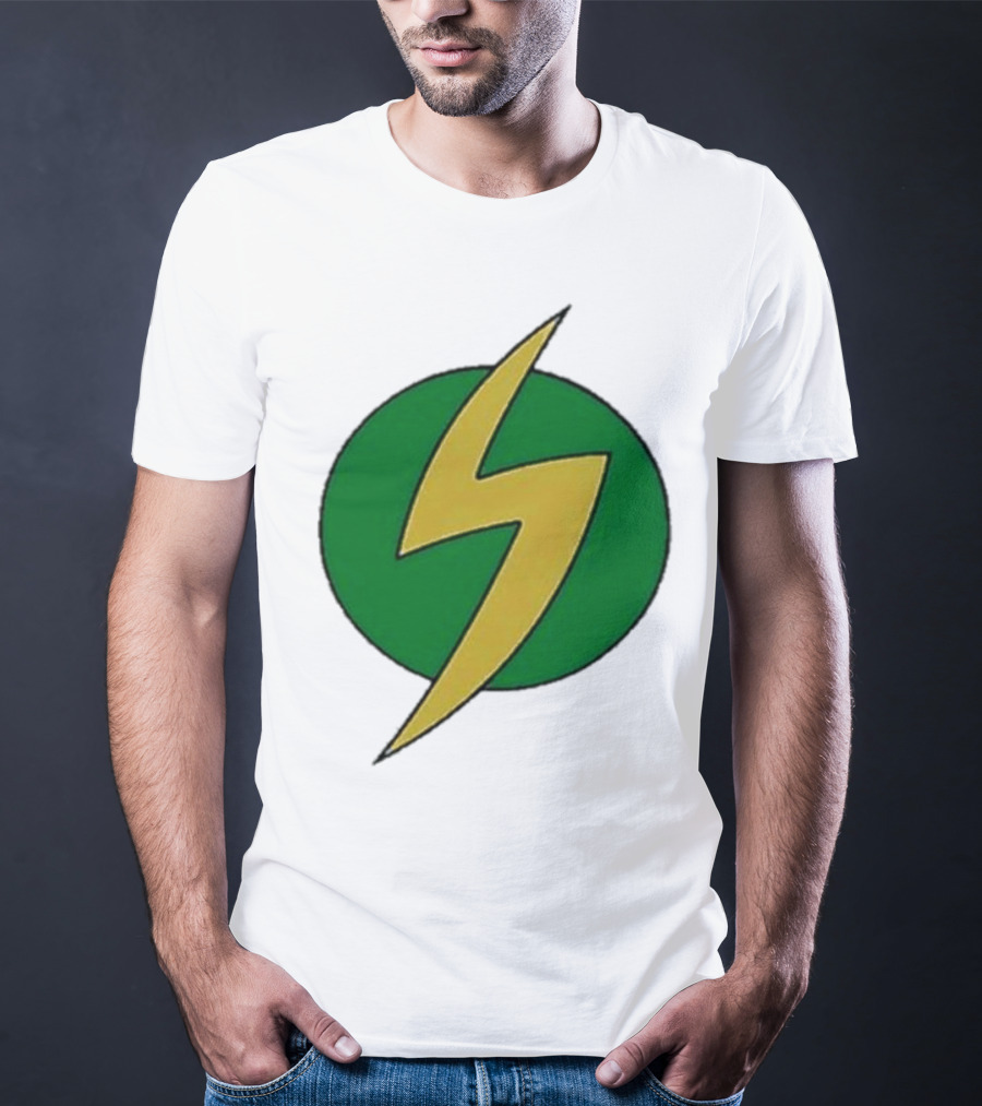 PowerEdd Green Yellow Lightning Bolt T-Shirt