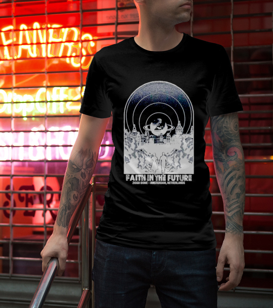 Faith In The Future Ziggo Dome Amsterdam Netherlands Planetary Skyline Tour T-Shirt