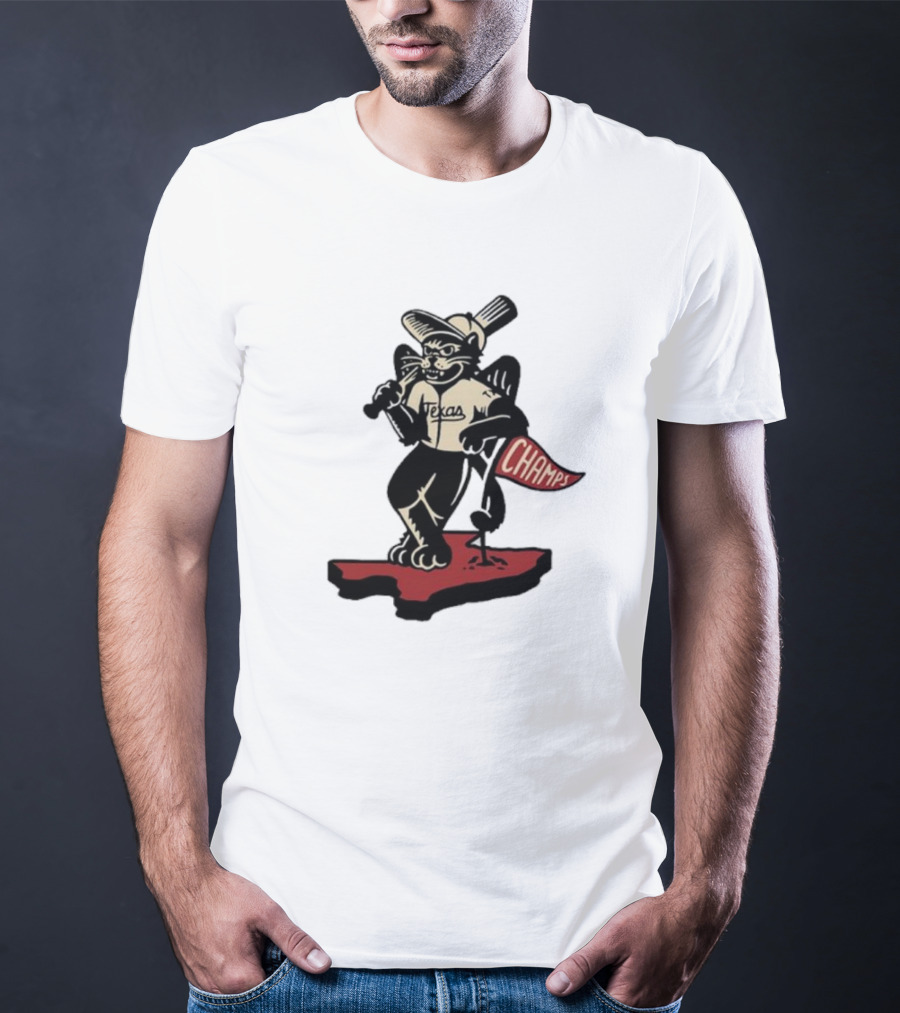 Texas Champs Bisonball Mascot Victory T-Shirt