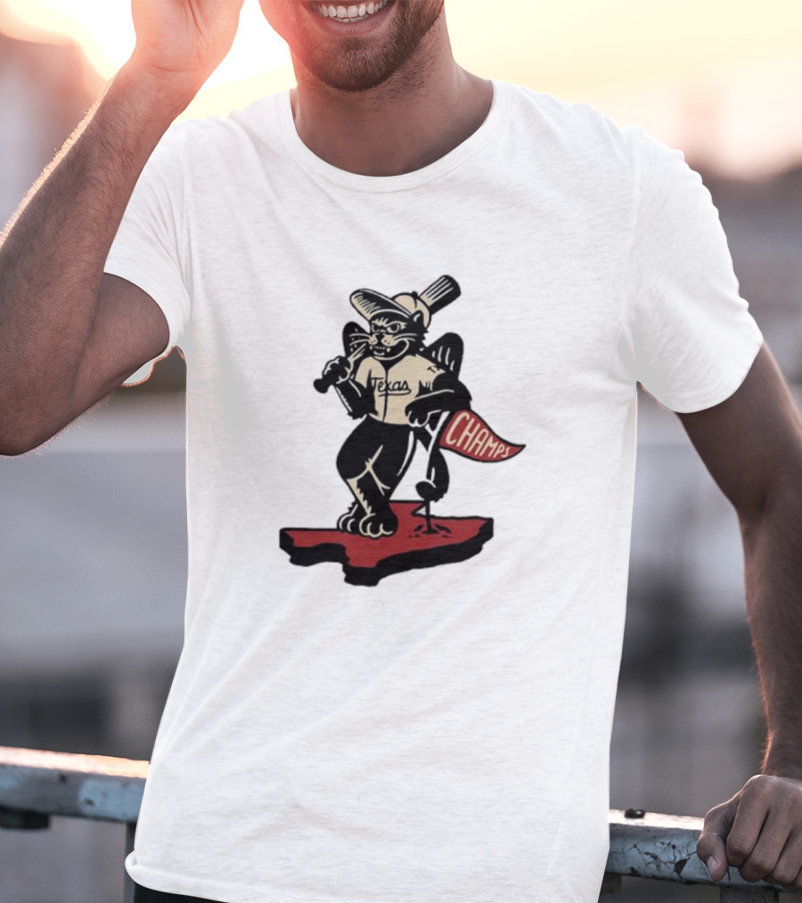 Texas Champs Bisonball Mascot Victory T-Shirt