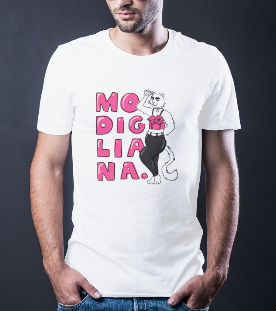 Modigliana Cat Fashion Style T-Shirt