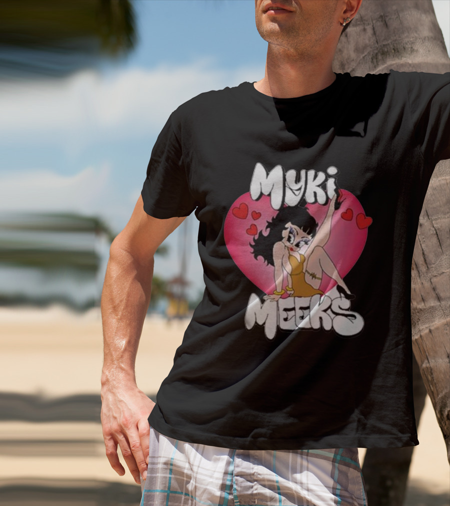Myki Meeks Heart Cartoon Character With Hearts T-Shirt