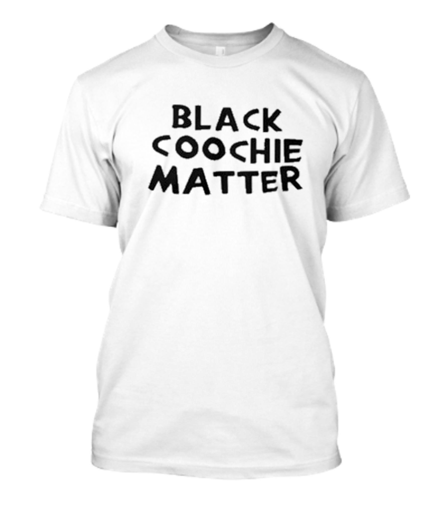 Qadi Black Coochie Matter Text T-Shirt