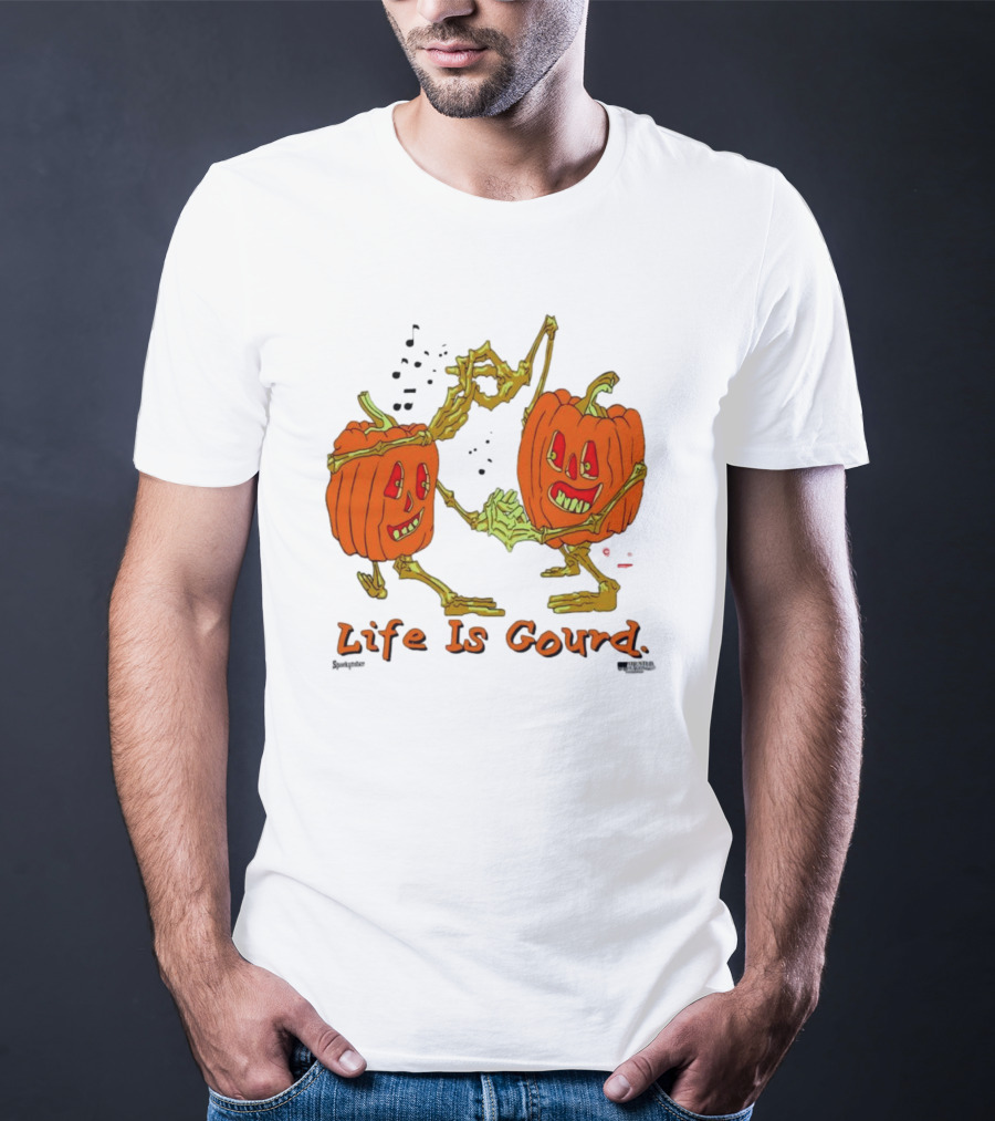 Online Ceramics Dancing Skeleton Pumpkins Life Is Gourd T-Shirt