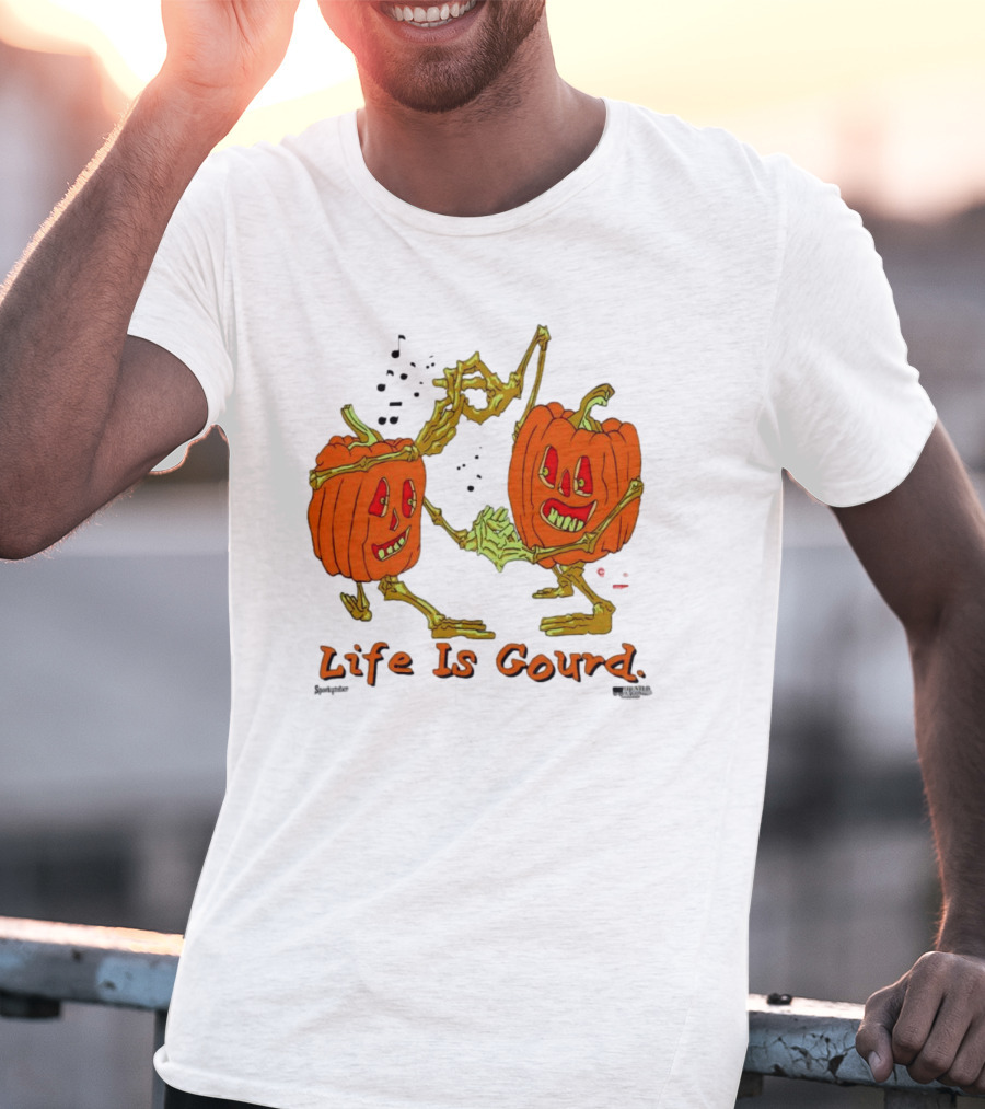 Online Ceramics Dancing Skeleton Pumpkins Life Is Gourd T-Shirt
