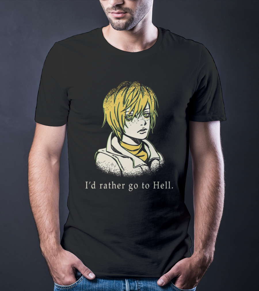 Silent Hill I'd Rather Go To Hell Anime Character T-Shirt