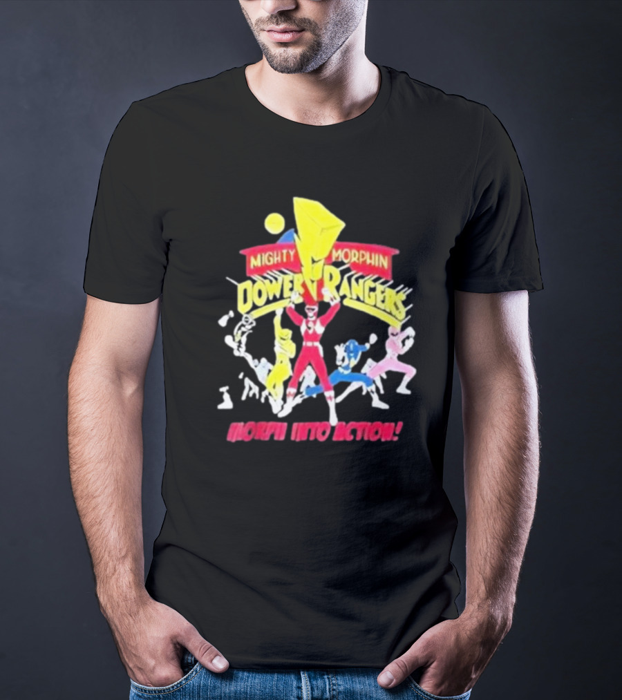 Mighty Morphin Power Rangers Morph Into Action T-Shirt