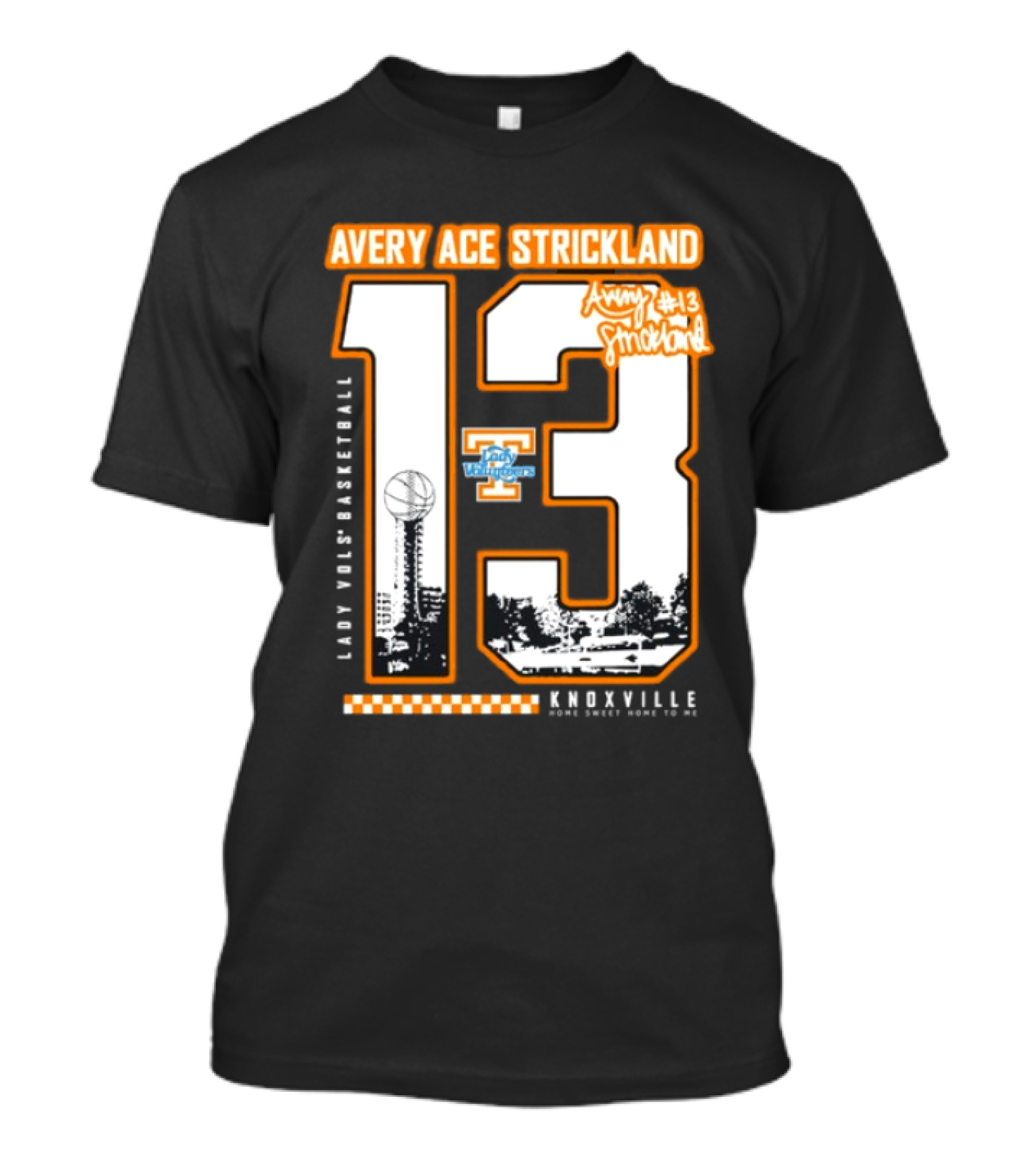 Avery Ace Strickland Lady Vols Basketball Knoxville Home Sweet Home 13 T-Shirt