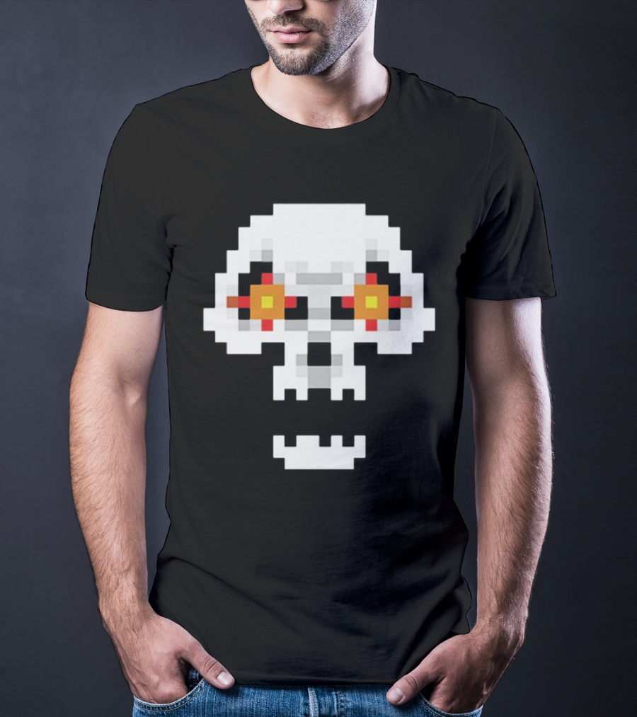Crossing Skull Pixel T-Shirt