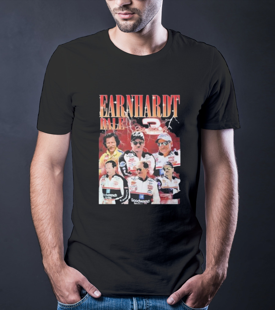 Dale Earnhardt Number 3 Goodwrench Racing Bootleg Rap T-Shirt