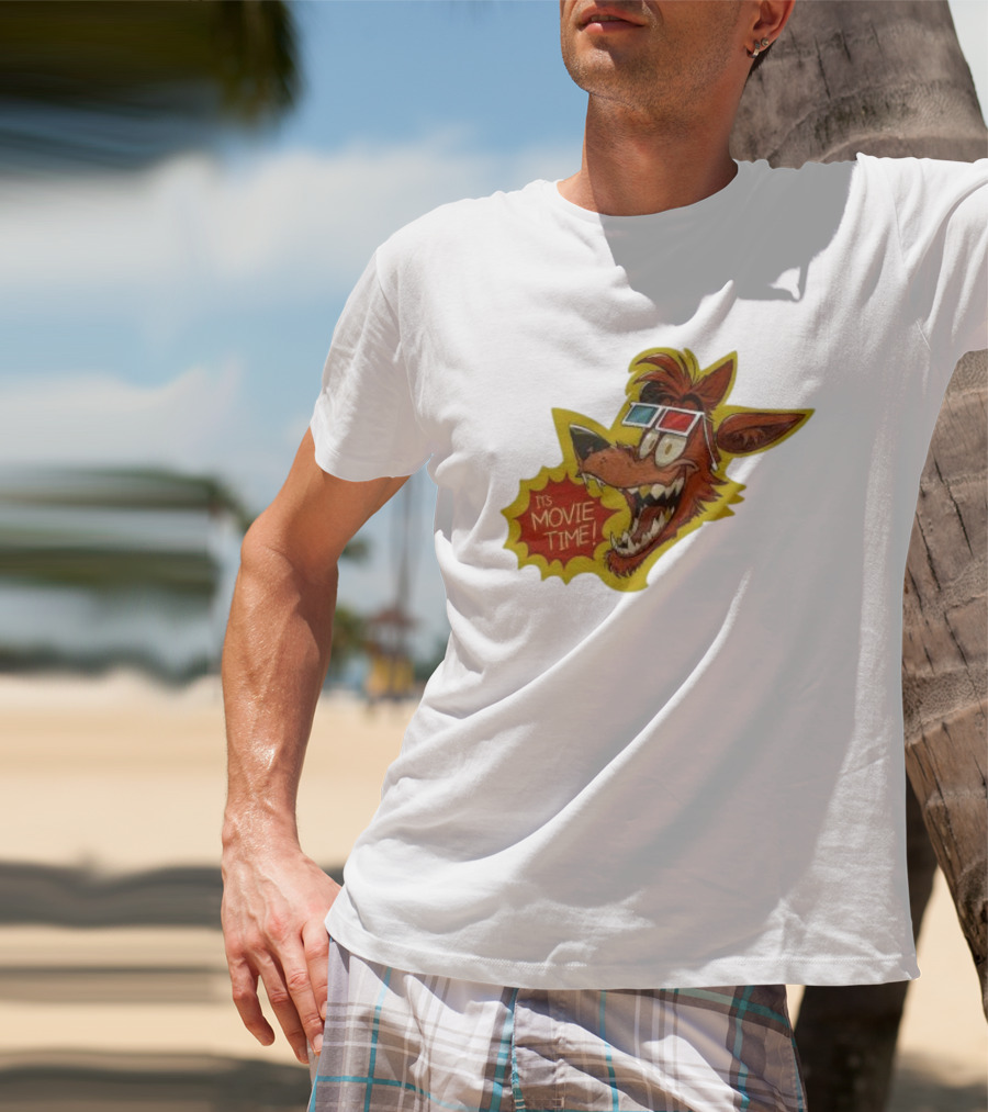 Five Nights At Freddy’s Foxy In 3D Glasses It's Movie Time T-Shirt