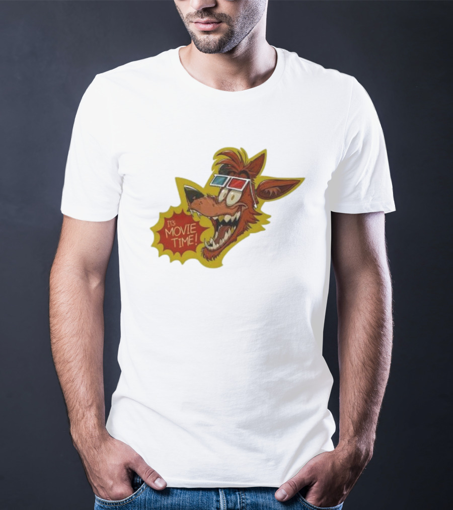 Five Nights At Freddy’s Foxy In 3D Glasses It's Movie Time T-Shirt