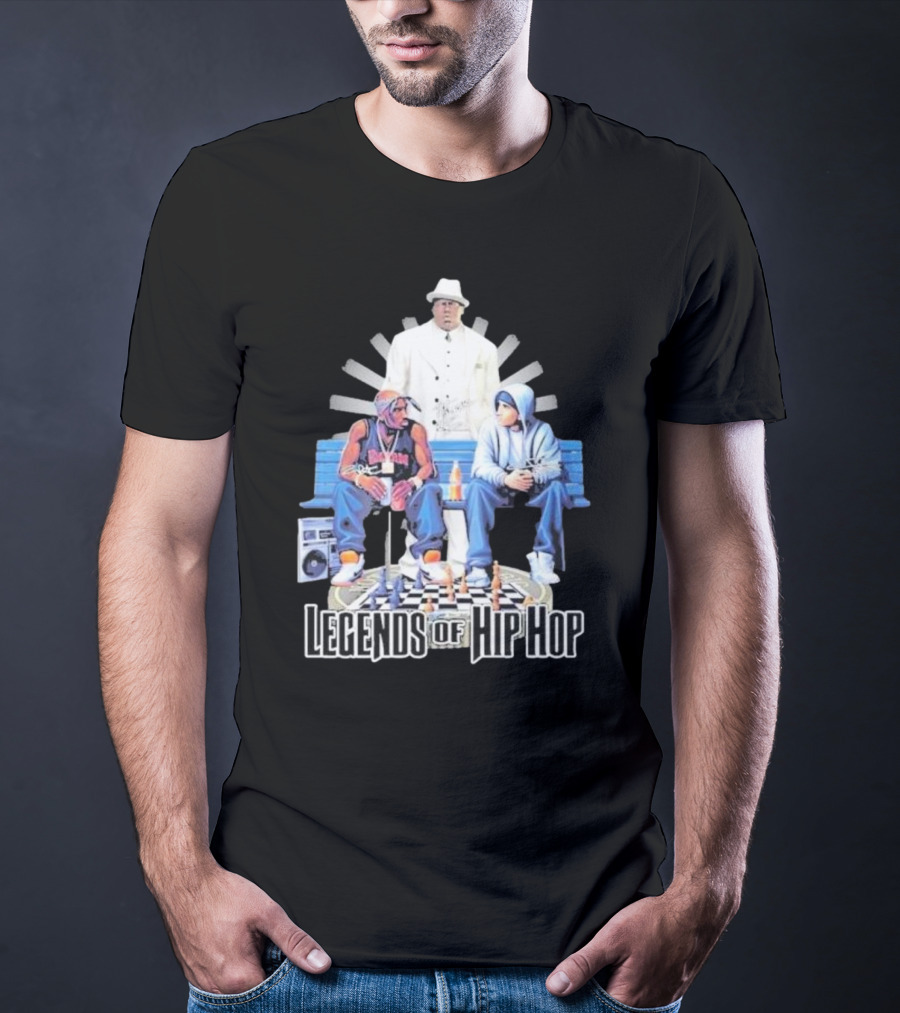 The Eminem Show Legends Of Hip Hop Bench Chess Game Boombox Trio T-Shirt