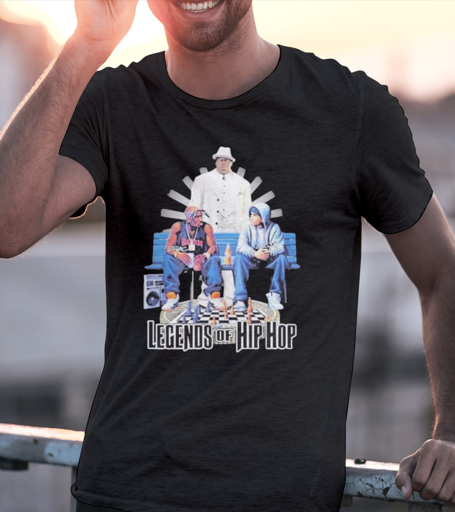 The Eminem Show Legends Of Hip Hop Bench Chess Game Boombox Trio T-Shirt