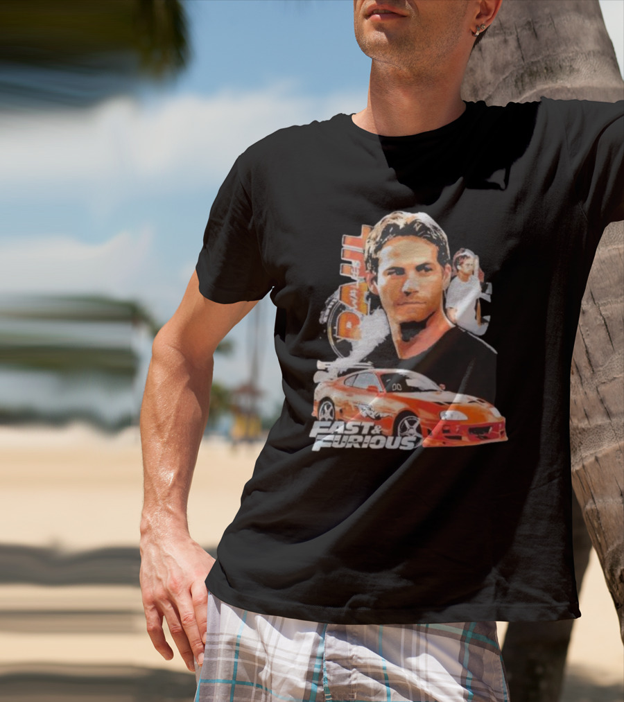 Fast And Furious Paul Walker Toyota Supra T-Shirt