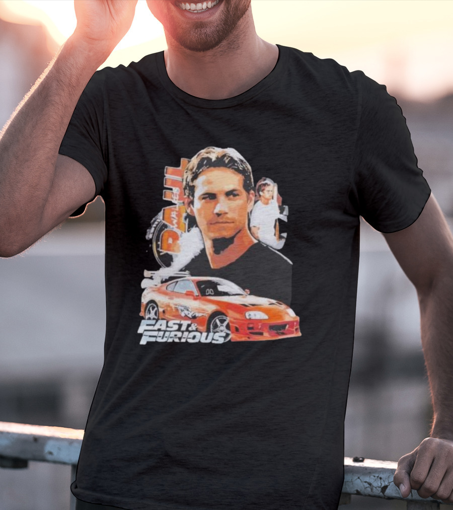 Fast And Furious Paul Walker Toyota Supra T-Shirt