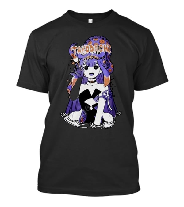 Takodachi Anime-Inspired Character With Purple And Orange Accents T-Shirt