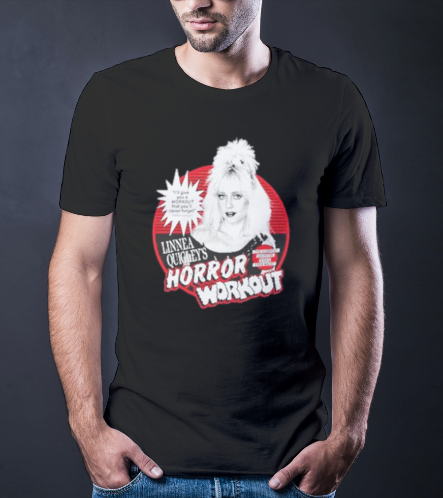 Linnea Quigley's Horror Workout Red Circle T-Shirt