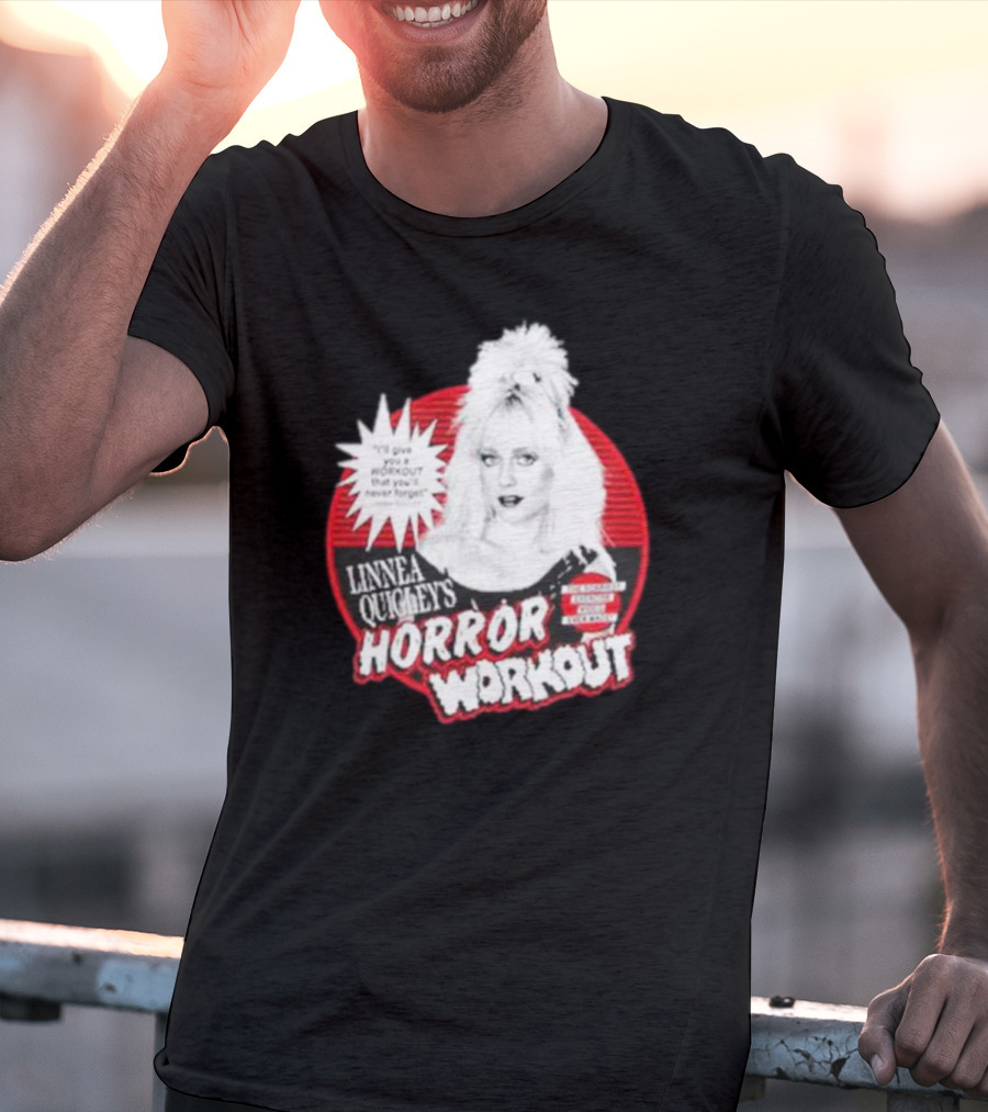 Linnea Quigley's Horror Workout Red Circle T-Shirt