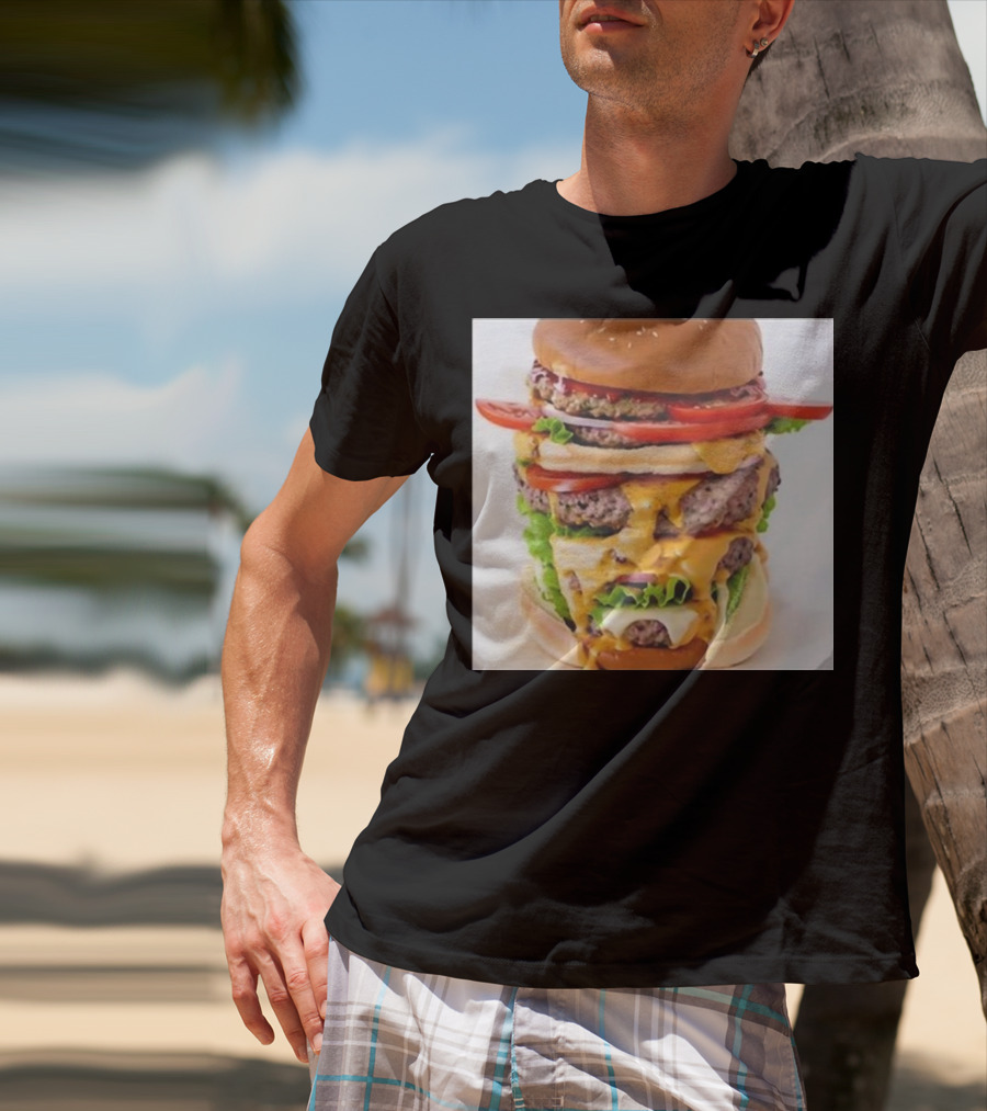 Heisenburger Cringey Quadruple Cheeseburger Stack T-Shirt
