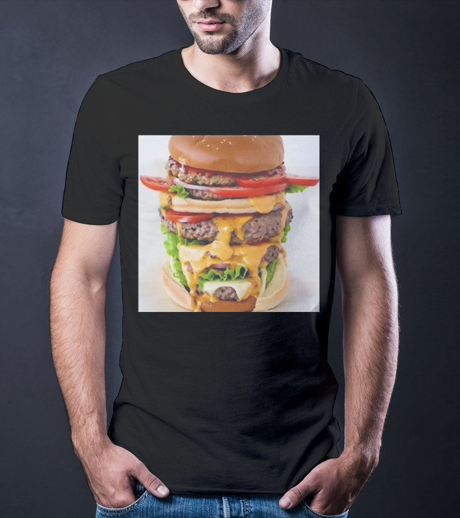 Heisenburger Cringey Quadruple Cheeseburger Stack T-Shirt