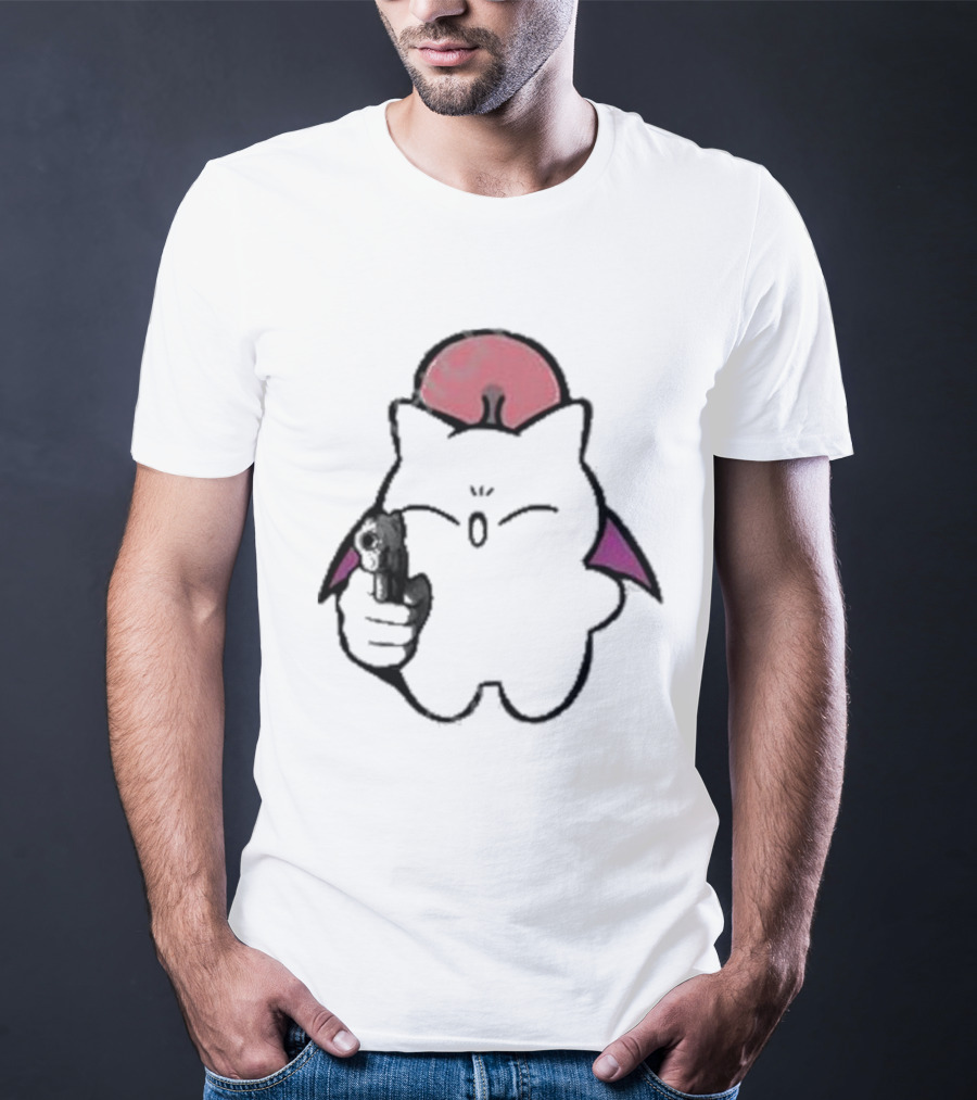Gun Wielding Moogle By Wisdomeel T-Shirt
