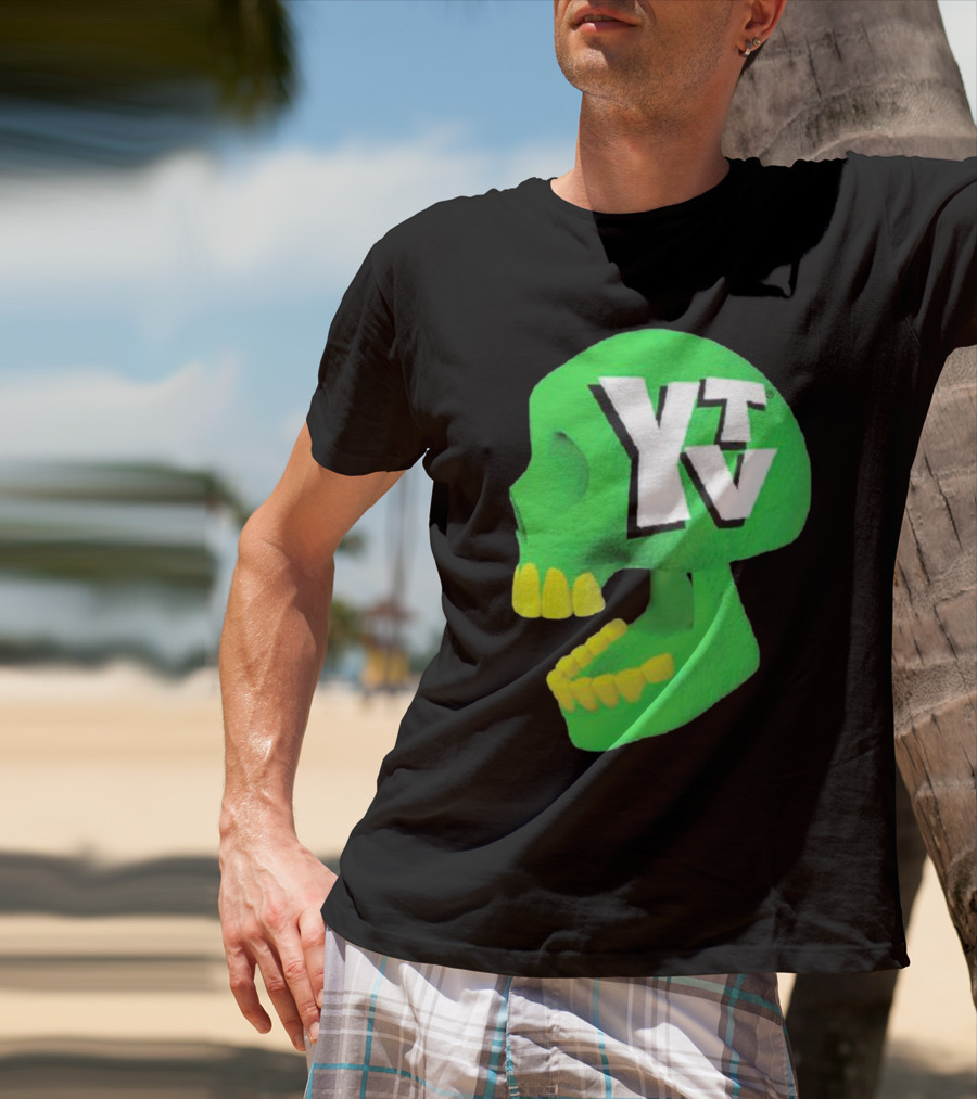 Ytv Green Skull Dark Night T-Shirt