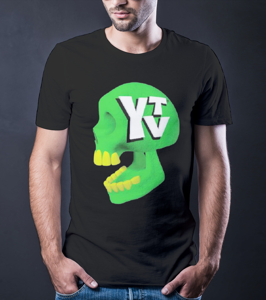 Ytv Green Skull Dark Night T-Shirt