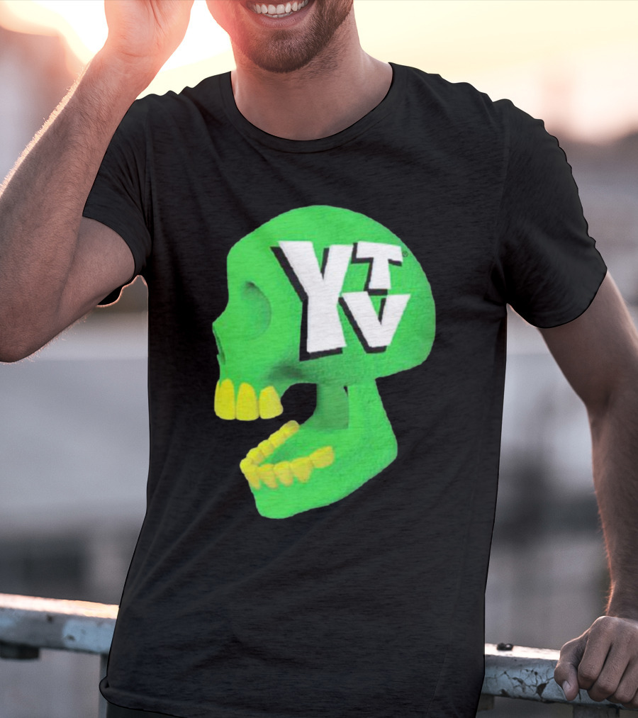 Ytv Green Skull Dark Night T-Shirt