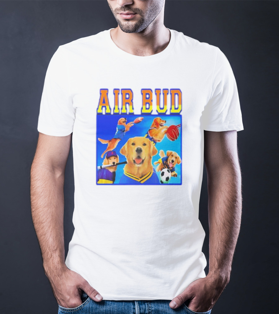 Air Bud Basketball Soccer Baseball Football Dog Iconic Movie Sports T-Shirt