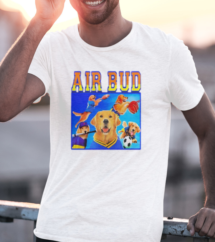 Air Bud Basketball Soccer Baseball Football Dog Iconic Movie Sports T-Shirt
