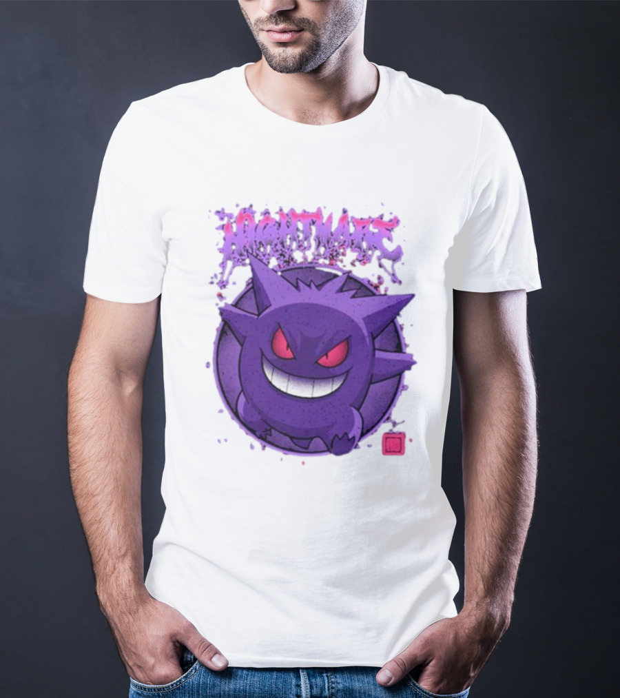 Gengar Nightmare Pokemon Purple Mischief T-Shirt