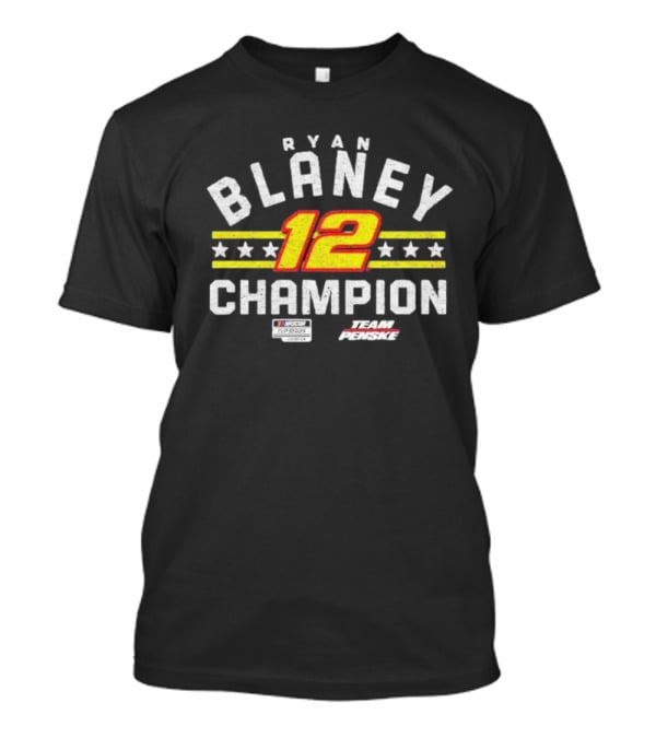 Ryan Blaney 12 Champion NASCAR Cup Series Team Penske T-Shirt
