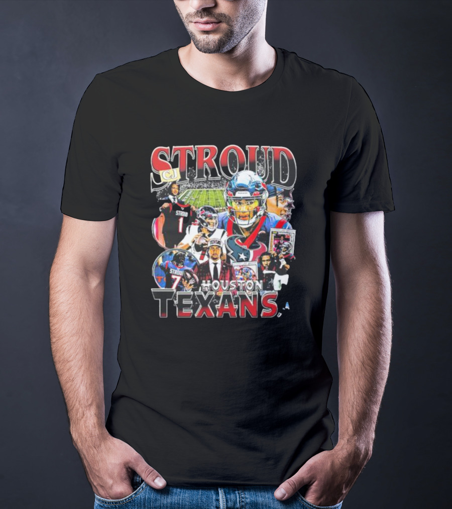 CJ Stroud Houston Texans Vintage Style Bootleg T-Shirt