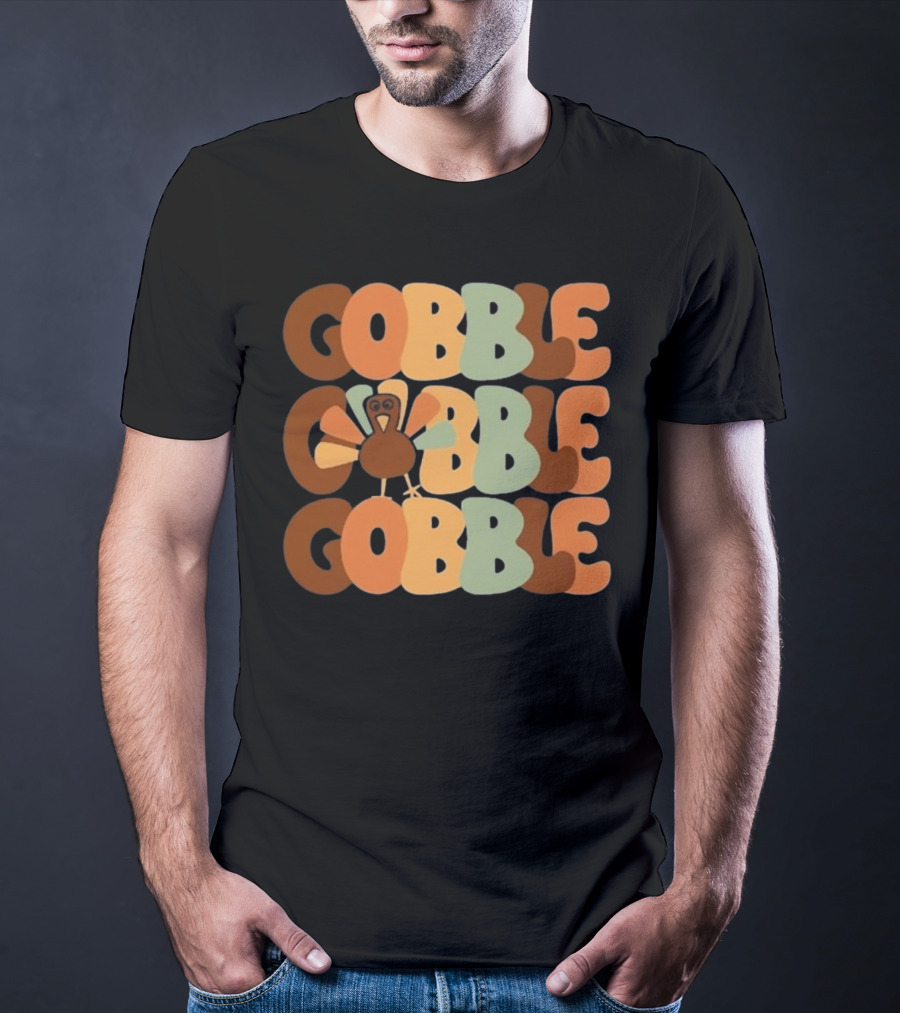 Friends Thanksgiving Gobble Turkey Fall Family T-Shirt