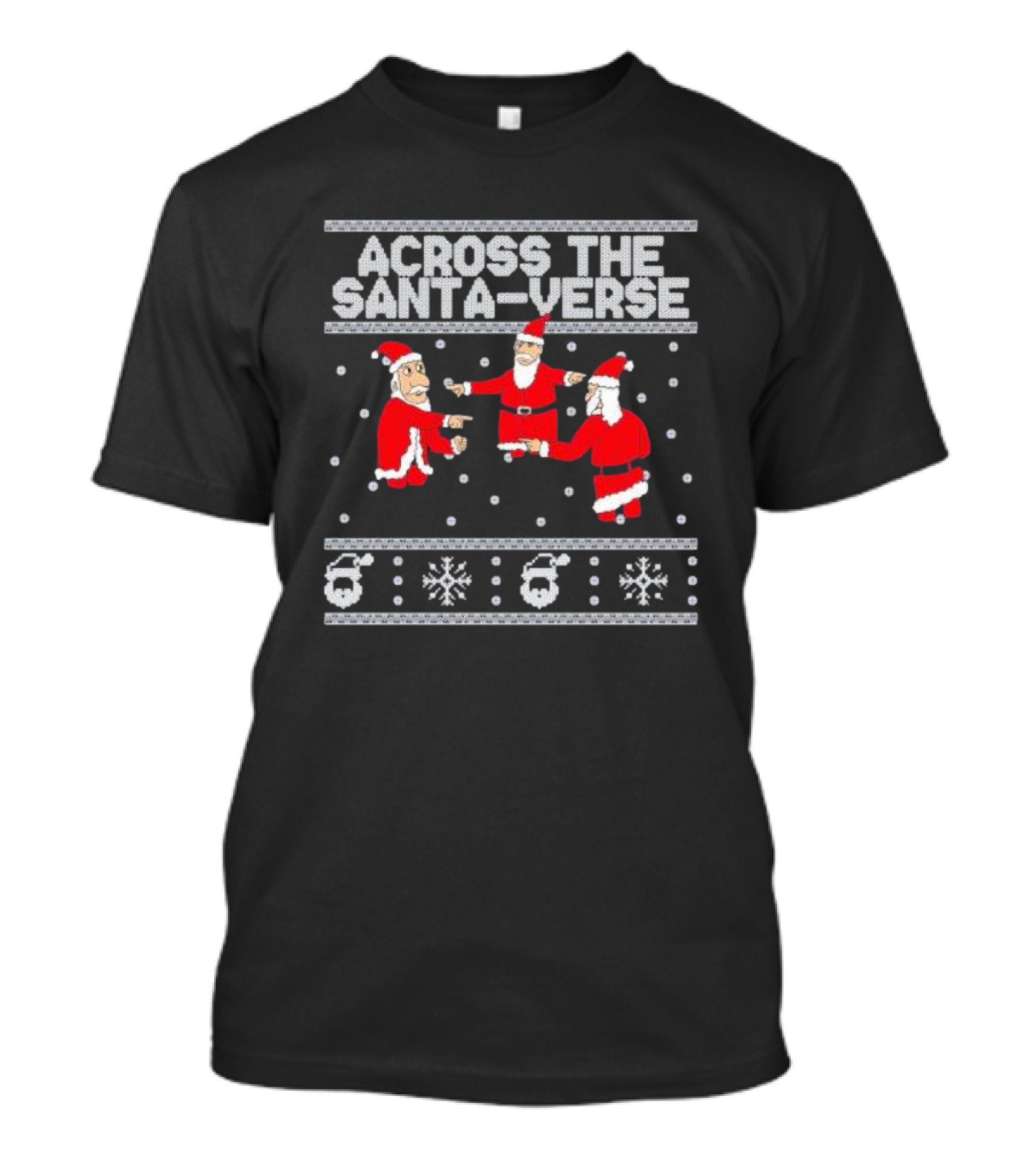 Across The Santa-verse Santa Claus Meme Icons T-Shirt