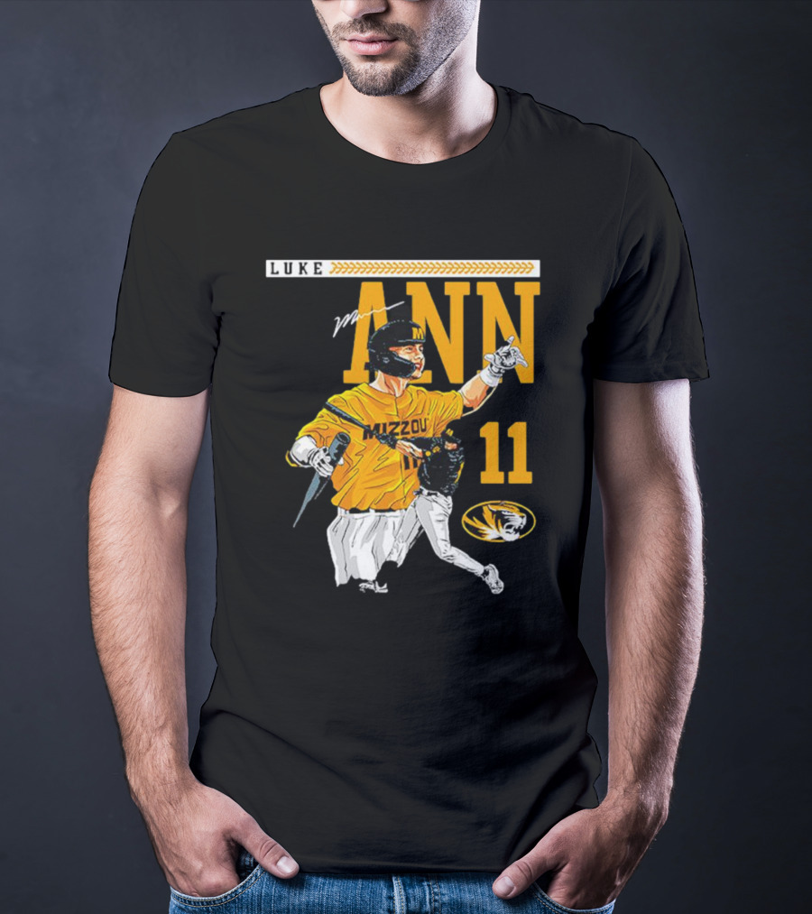 LUKE MANN MIZZOU BASEBALL 11 MISSOURI NCAA TIGERS T-Shirt