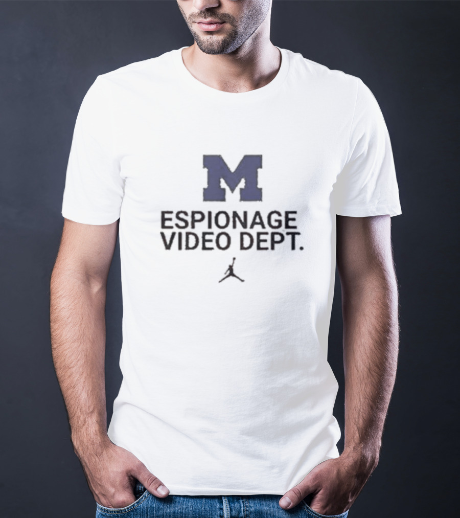 M Michigan Espionage Video Dept Jumpman T-Shirt