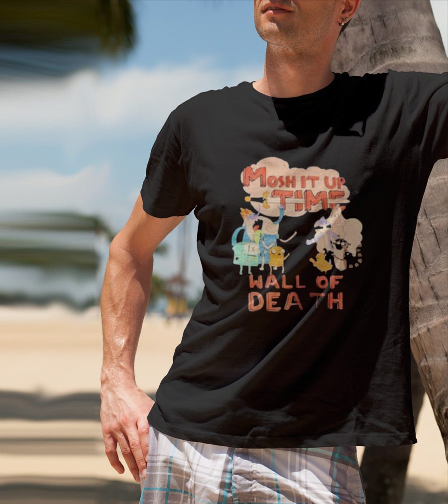 Adventure Mosh It Up Time Wall Of Death Cartoon Characters T-Shirt