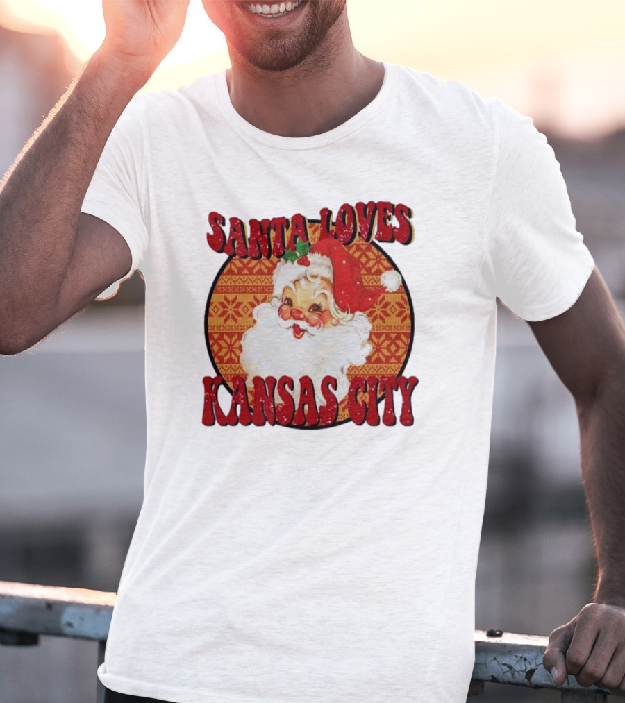 Santa Loves Kansas City T-Shirt