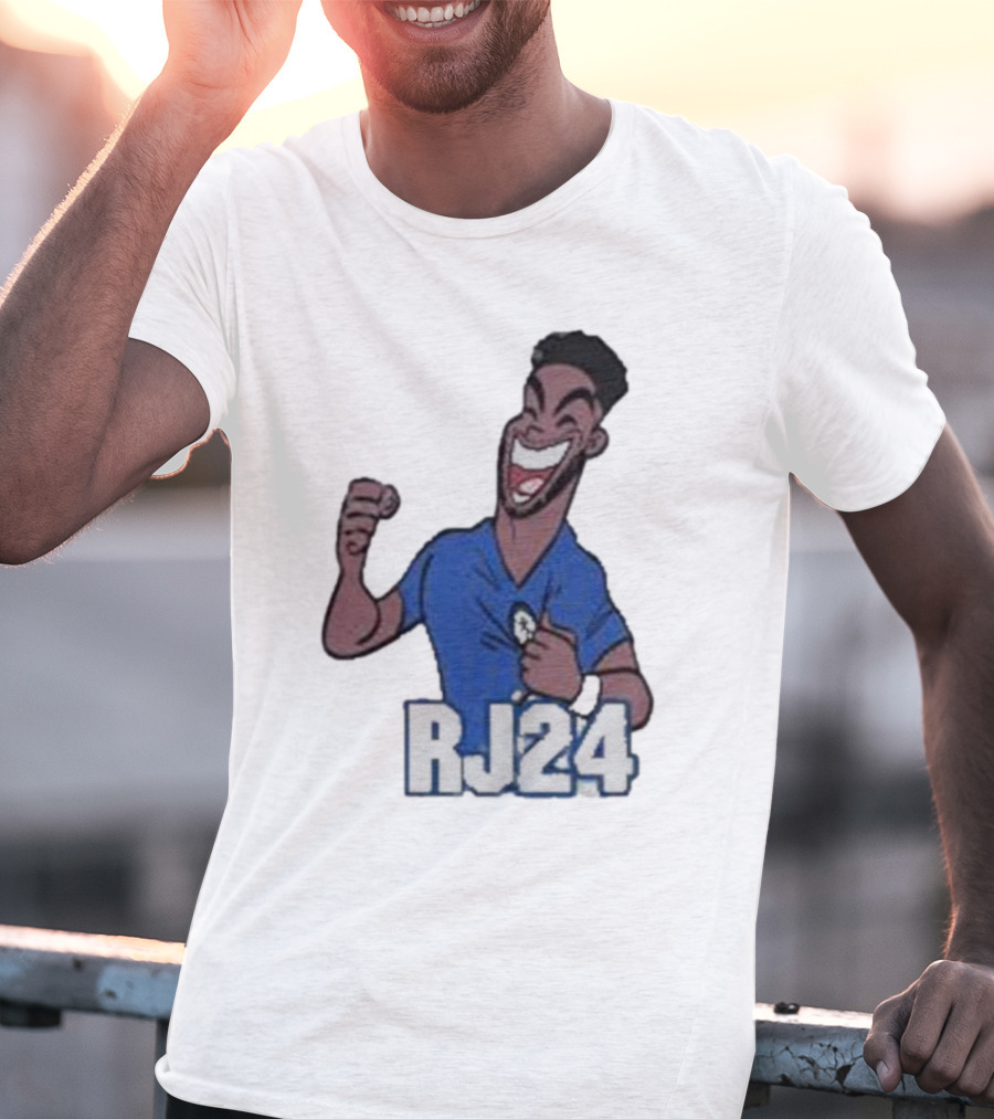 Reece James RJ24 Cartoon Blue Football T-Shirt