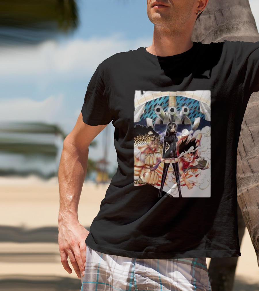 Geo Aw Enies Lobby Arc Animes Luffy Robin Lucci Cannon T-Shirt