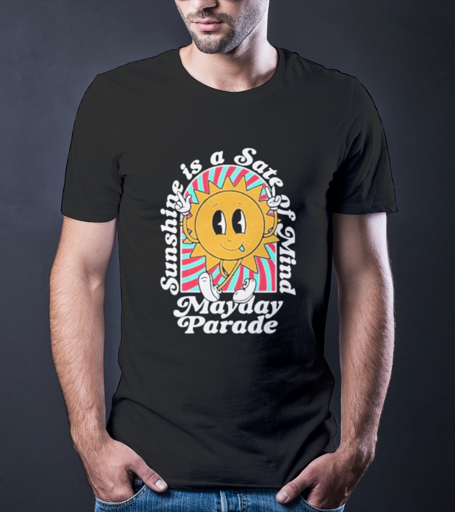 Sunshine Is A State Of Mind Mayday Parade Vintage Cartoon Sun T-Shirt