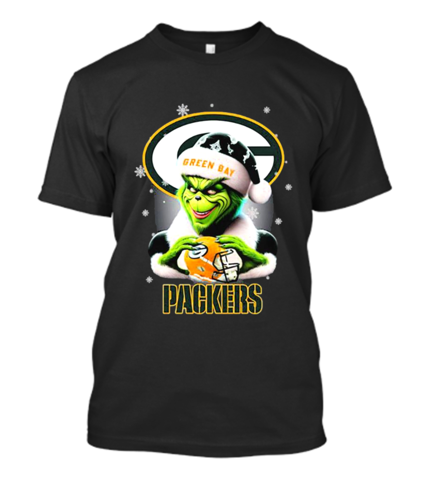 Santa Grinch Green Bay Packers Merry Christmas T-Shirt